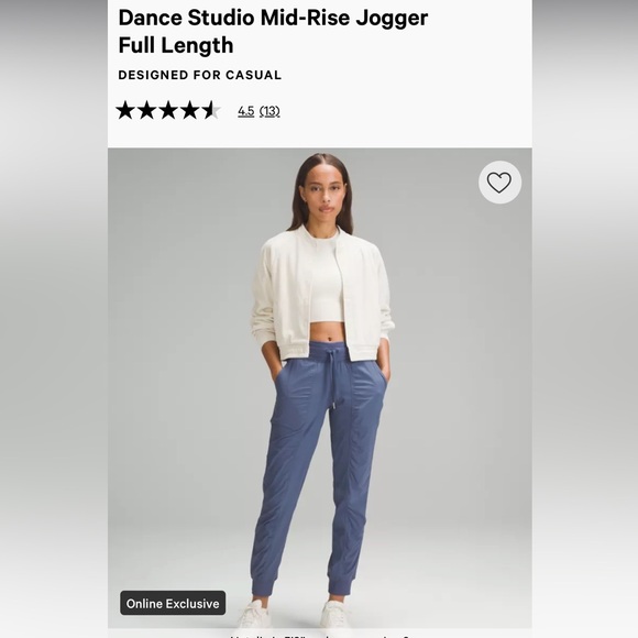 Lululemon Dance Studio Mid-Rise Jogger - Picture 1 of 14
